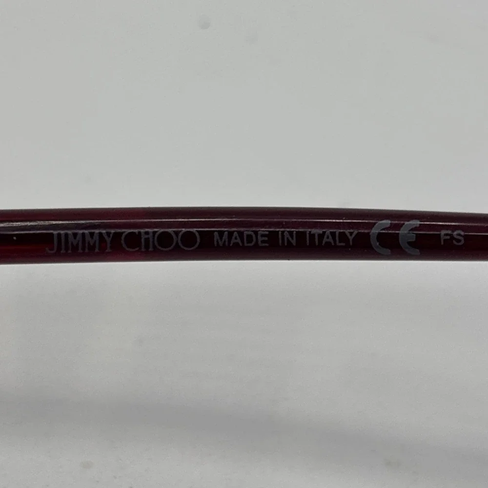 Jimmy Choo 134 J6Y Women's Red Butterfly Eyeglasses Frames 53-17 135 Italy #821